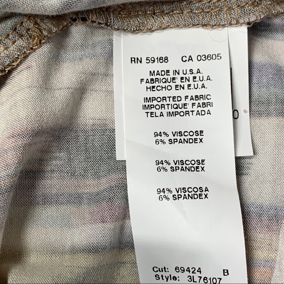 Karen Kane Brushstroke Print Surplice V-Neck Top - Picture 9 of 10